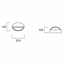 Ver imagem 4 de Plafon Arandela Externa Berlin Oval 2 Aletas