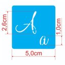 Ver imagem 1 de Stencil Molde Vazado Abecedário Com Letras E Números 5 x 5cm