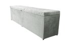 Ver imagem 1 de Recamier Puff Baú Beira de Cama 1,38 Cm 100% Mdf - Cinza Prateado