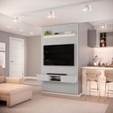 Ver imagem 1 de Painel com Bancada para Tv até 60 Polegadas Ripado com Led Dj Móveis Trento 143 Bali