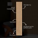 Ver imagem 4 de 10 Ripas Mdf Autocolante Revestimento de Parede Ripado - 90x16cm