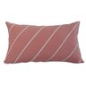 CAPA DE ALMOFADA EM ALGODÃO LISTRADA ROSA ANTIGO Almofadas Estilo - 1