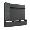 Ver imagem 1 de Estante para TV até 65" com Cristaleira e LED 200x183cm Grafite 3200