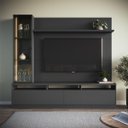 Ver imagem 2 de Estante para TV até 65" com Cristaleira e LED 200x183cm Grafite 3200