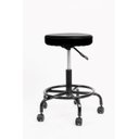 Ver imagem 1 de Cadeira Mocho Preta Semi Sentado Tatuador sem Encosto 62cm Luxo Premium