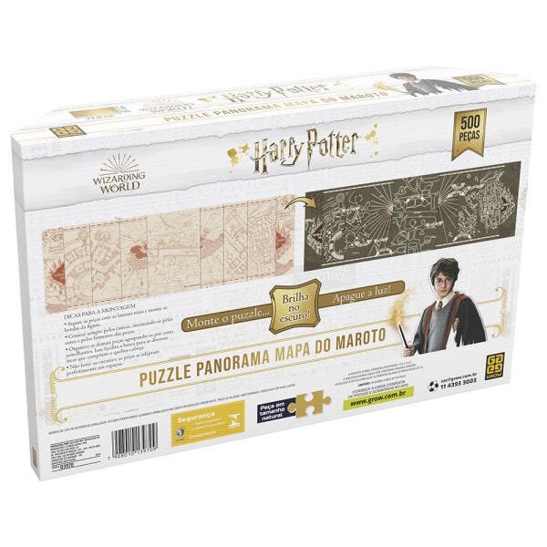 Puzzle 500 peças Panorama Harry Potter Brilha no Escuro - 1