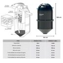 Ver imagem 6 de Fossa Septica Biodigestor para Esgoto 750L/ Dia Tecnipar Preta 168cm