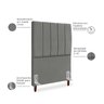 Cabeceira Estofada Cama Box Solteiro Carla 100cm com Frame Suede:cinza Escuro - 2