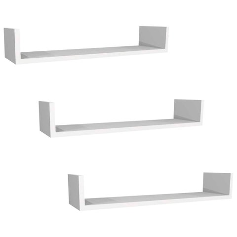 Kit 3 Prateleiras para Livros 50cm X 15cm