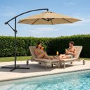 Ver imagem 7 de Ombrelone Guarda Sol de Luxo Impermeável com Haste Lateral 3 Metros Piscina Jardim Área Externa
