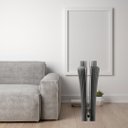 Ver imagem 2 de Abajur Grande de Chão AZALÉIA MDF Luminária -:Preto