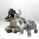 Ver imagem 2 de Kit de Decoração com Buda Surdo e Elefante Energia Positiva