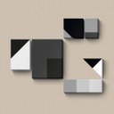 Ver imagem 1 de Geométrico Grey - Quadros ou Placas Modulares com X Peças