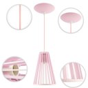 Ver imagem 5 de Luminária Pendente Madeira Koni 20cm Soquete E27 Cor Rosa Claro