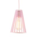 Ver imagem 3 de Luminária Pendente Madeira Koni 20cm Soquete E27 Cor Rosa Claro