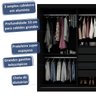 Guarda-roupa Casal 3 Portas de Correr com Espelho Gelius Royale - Preto Mdf - 3