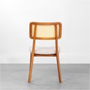 Ver imagem 6 de Conjunto Mesa de Jantar Square Redonda Louro Freijó - 88cm + 4 Cadeiras Lalá Encosto Palha Creme - C