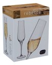 Ver imagem 3 de Jogo 6 Taças Champanhe Bohemia Rebecca Cristal 195ml 26x7x7cm Transparente