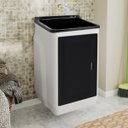 Ver mais imagens de Gabinete para Lavanderia com Tanque Preto 01 Porta + Torneira com Duas Saídas Metal + Fita Veda Rosc