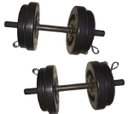 Ver imagem 2 de Kit Halter Musculação 20kg Completo Anilhas Barras Presilhas