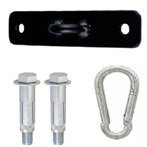 Suporte Teto Retangular Saco De Pancada + Mosquetão + 2 parabolts