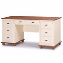Ver imagem 1 de Escrivaninha Linz 7 Gavetas 80 X 176 X 50 Cm (a X L X P) Cor Offwhite - Imbuia Glazer