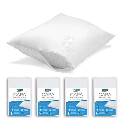 Kit 4 Capas Protetoras de Travesseiro Repelente a líquidos - Nap Home