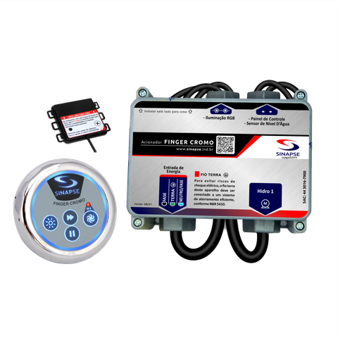 Acionador Digital Banheira Motobomba Finger Cromo
