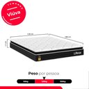 Ver imagem 2 de Colchão Viúva Life D33 Pillow Top Preto 17x128x188cm