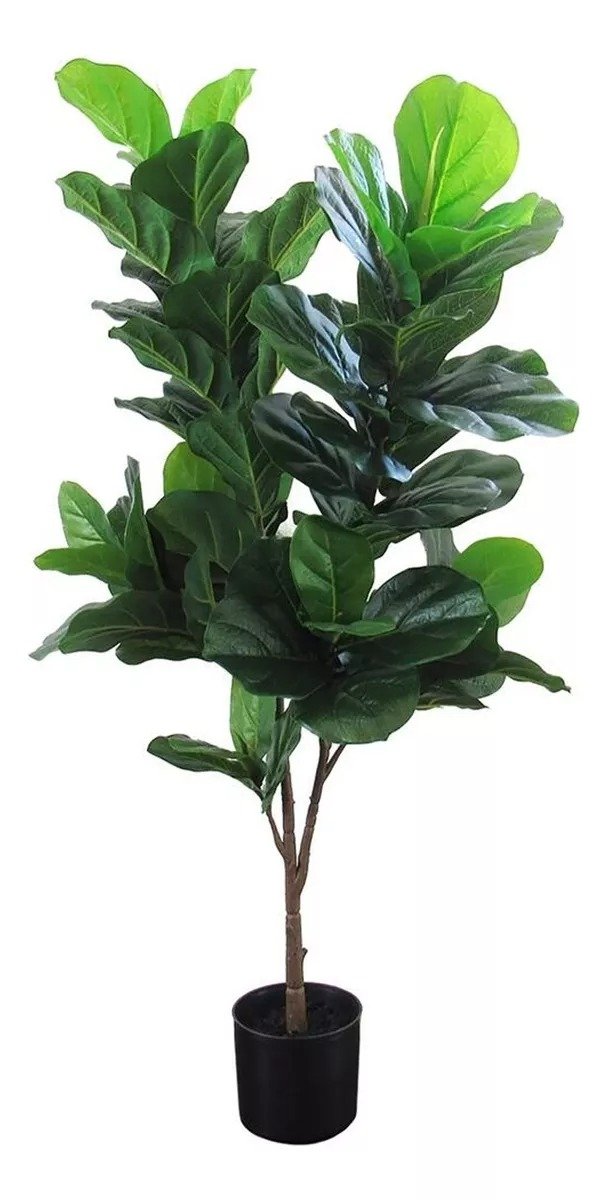 Ficus Lyrata Artificial Planta Permanente Decoração Sala 1.20cm - 4