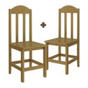 Ver imagem 2 de Kit com 2 Cadeiras de Jantar Madeira Maciça Safira Nogueira sem Estofado