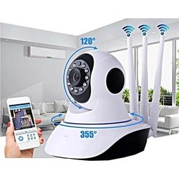 Câmera Ip Robô Hd sem Fio Wifi 360° 3 Antenas Ptz - 2