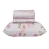 Jogo de Cama Casal 4 Peças 140 Fios Realce Premium Holda Florido Rosa e Lilás - Sultan - 2