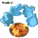 Ver imagem 2 de Molde de Plástico para Cortador de Biscoitos Walfos, Massa, Bolo 3d, 4 Unidades
