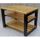 Ver imagem 1 de Banco Sapateira para Hall de Entrada 2 Prateleiras Pratica e Bonita Cor Preta