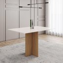Ver imagem 1 de Mesa de Jantar 4 Lugares 120cm Tampo 100% MDF Canto Reto Kira Henn