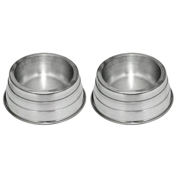 2 Potes Comedouro Pesados Tamanho Médio - Vasilha - Tigela - Bebedouro