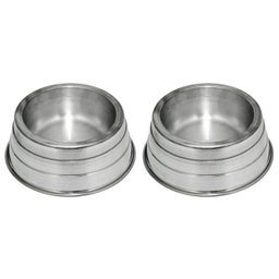2 Potes Comedouro Pesados Tamanho Médio - Vasilha - Tigela - Bebedouro - 1