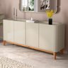 Buffet Aparador Flip 1.8 4 Portas Off White - 2
