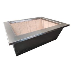 Braseiro 71x50cm em Aço Inox #304 com Manta Térmica e Refratário Marivent para Churrasqueira e Grill - 2