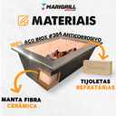 Ver imagem 5 de Braseiro 71x50cm Aço Inox #304 com Manta Térmica e Refratário Marigrill para Churrasqueira e Grill