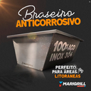 Ver imagem 2 de Braseiro 71x50cm Aço Inox #304 com Manta Térmica e Refratário Marigrill para Churrasqueira e Grill