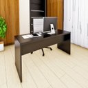 Ver imagem 3 de Mesa Reta Job40 150x70cm J4mpp1570pp Gaveteiro Fixo 2 Gavetas Preta