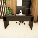 Ver imagem 4 de Mesa Reta Job40 150x70cm J4mpp1570pp Gaveteiro Fixo 2 Gavetas Preta