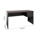 Ver imagem 2 de Mesa Reta Job40 150x70cm J4mpp1570pp Gaveteiro Fixo 2 Gavetas Preta