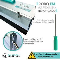 Rodo Nivelador Argamassa - Rodo Nivelador Ski - Dupol - 4