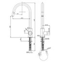 Ver imagem 2 de Torneira Misturador Monocomando Cozinha Aço Pvd Paini