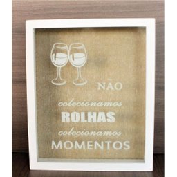 Quadro Porta Rolha Taças De Vinhos Wine Tipos De Uva Hd65923 - 2
