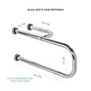 Ver imagem 2 de Barra de Apoio Vaso Sanitário 60x15cm C/Reforço Esquerdo