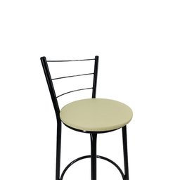 Kit 3 Banqueta Alta Preta Cozinha Gourmet Americana Balcão:bege - 3